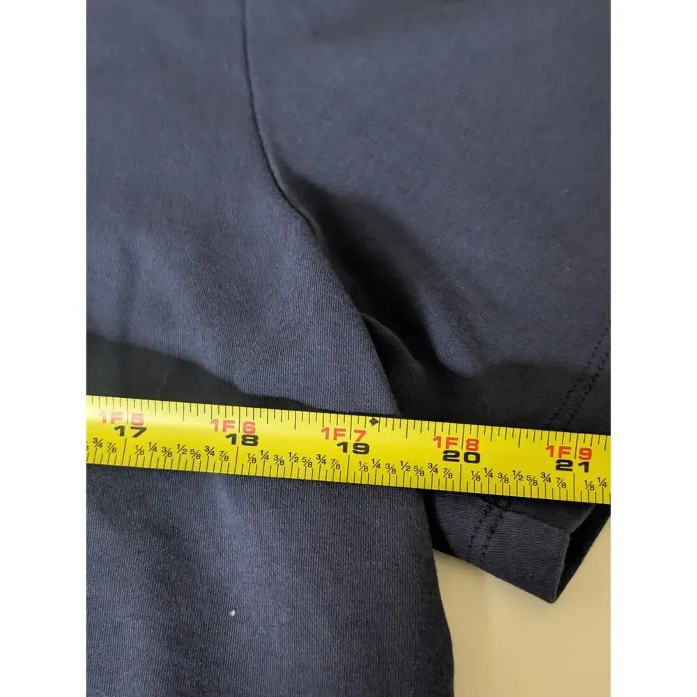 Banana Republic Mens Navy Blue 100 % Cotton Short Sleeve Polo Shirt Large